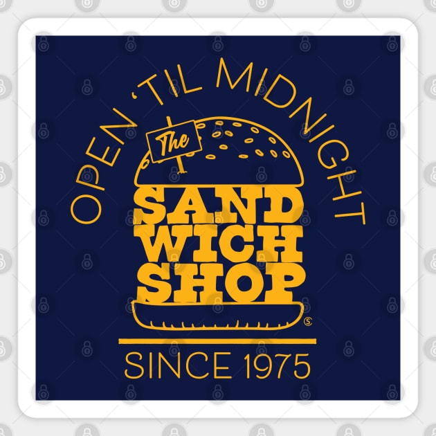 The Sandwich Shop (mustard) Magnet by Sean-Chinery